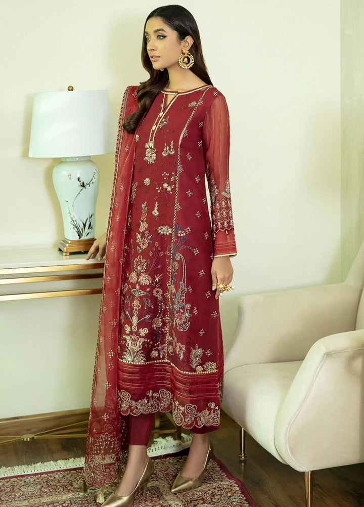 Xenia Formals Ready to Wear Embroidered Chiffon 3 Piece Suit FAJYAZ XFR-21-310