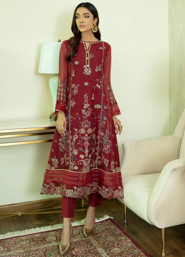 Xenia Formals Ready to Wear Embroidered Chiffon 3 Piece Suit FAJYAZ XFR-21-310