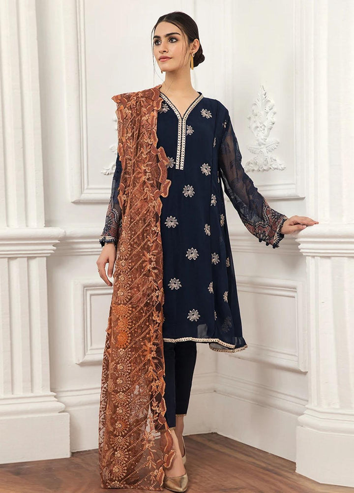 Xenia Formals Luxury Pret Embroidered Chiffon 3 Piece Dress KALALI XFR-21-230