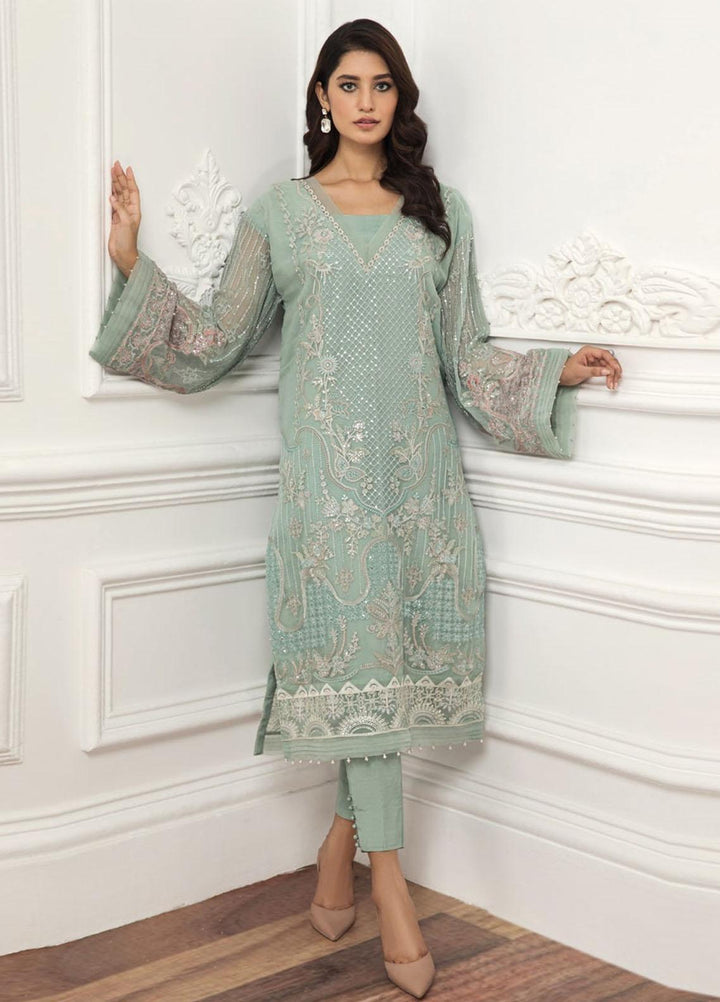 Xenia Formals Pret Embroidered Chiffon 2 Piece Suit KINZA XFR-21-258