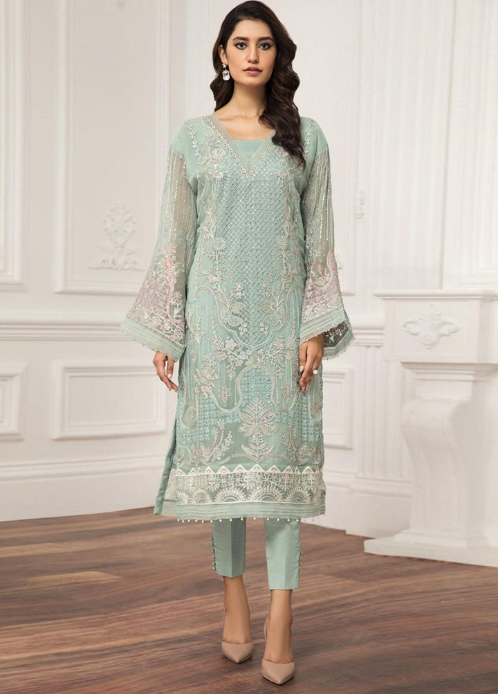 Xenia Formals Pret Embroidered Chiffon 2 Piece Suit KINZA XFR-21-258