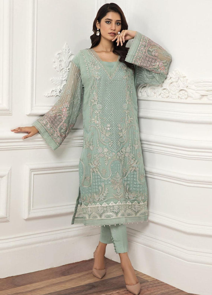 Xenia Formals Pret Embroidered Chiffon 2 Piece Suit KINZA XFR-21-258