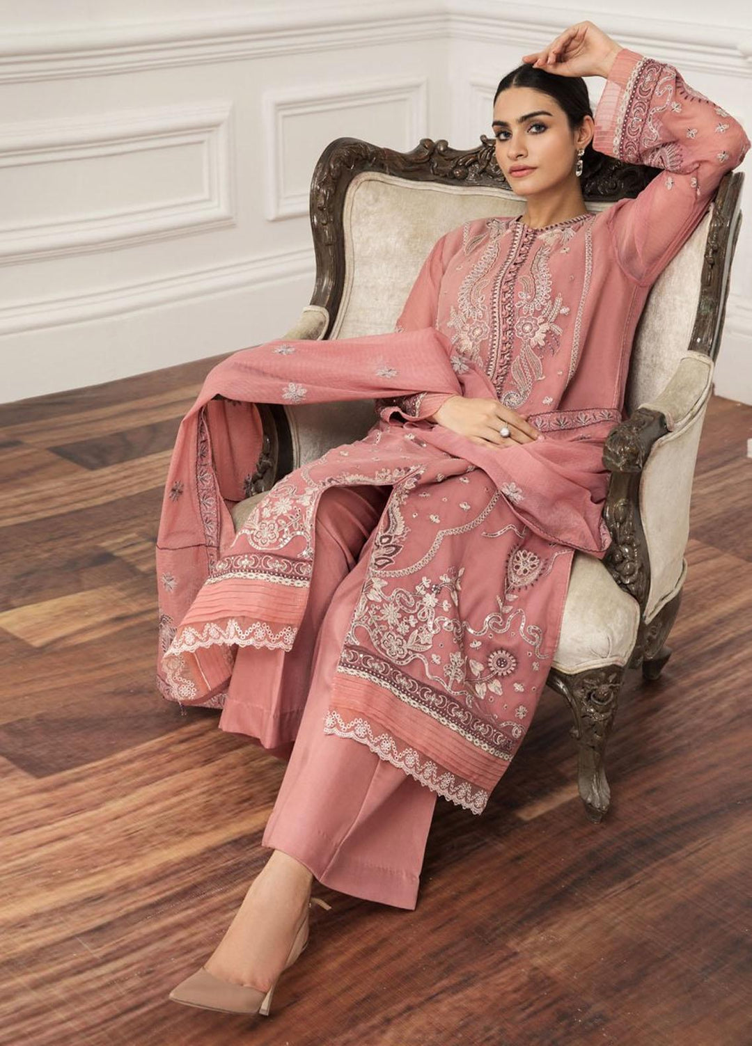 Xenia Formals Pret Embroidered Chiffon 3 Piece Suit MAYUM XFR-21-246