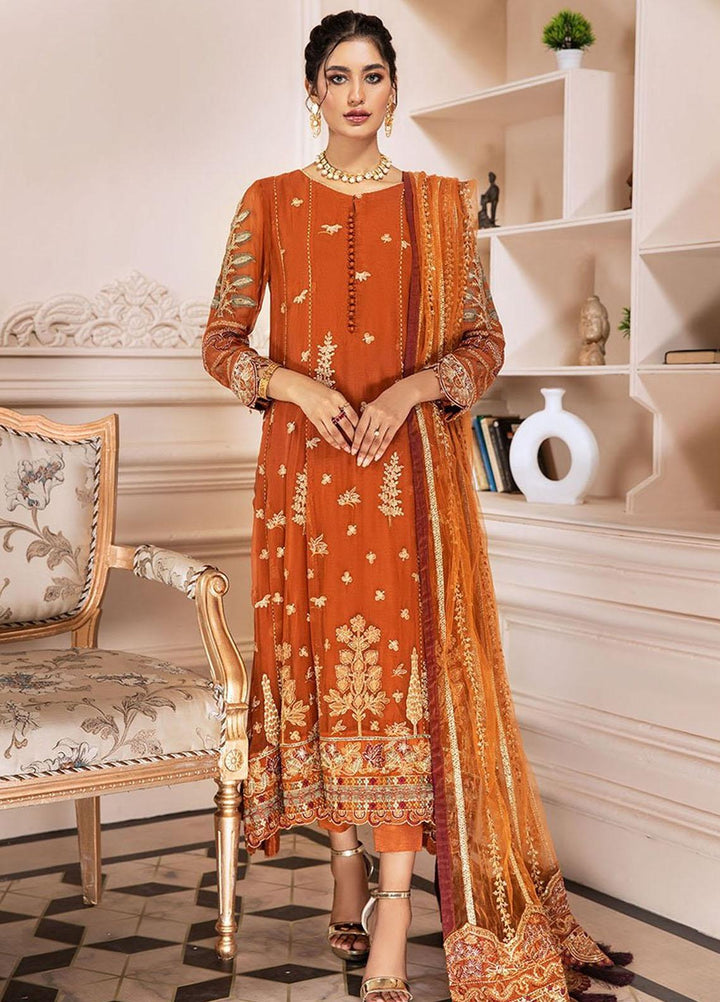 Xenia Formals Pret Embroidered Chiffon 3 Piece Suit RUYA XFR-21-271