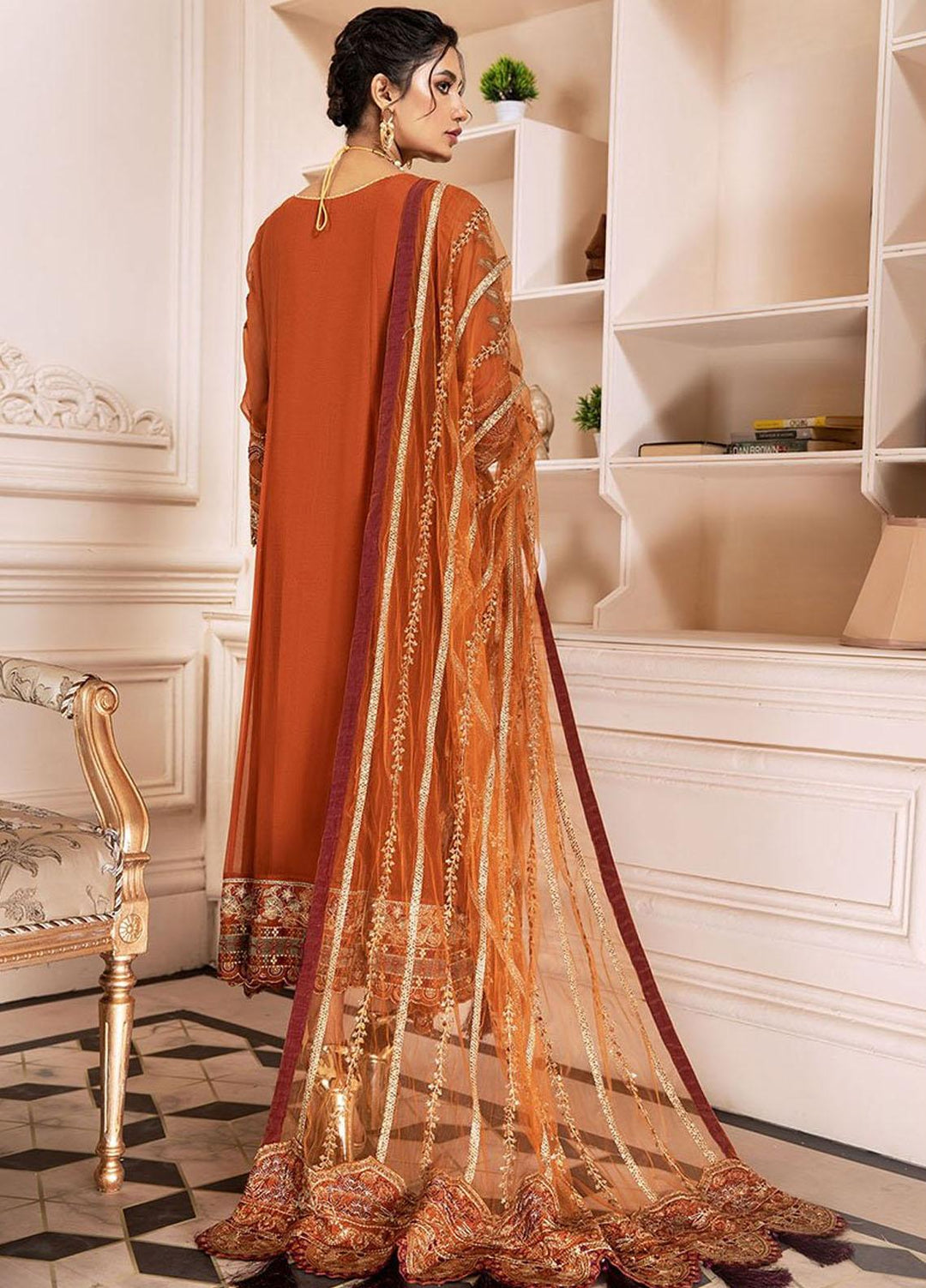 Xenia Formals Pret Embroidered Chiffon 3 Piece Suit RUYA XFR-21-271