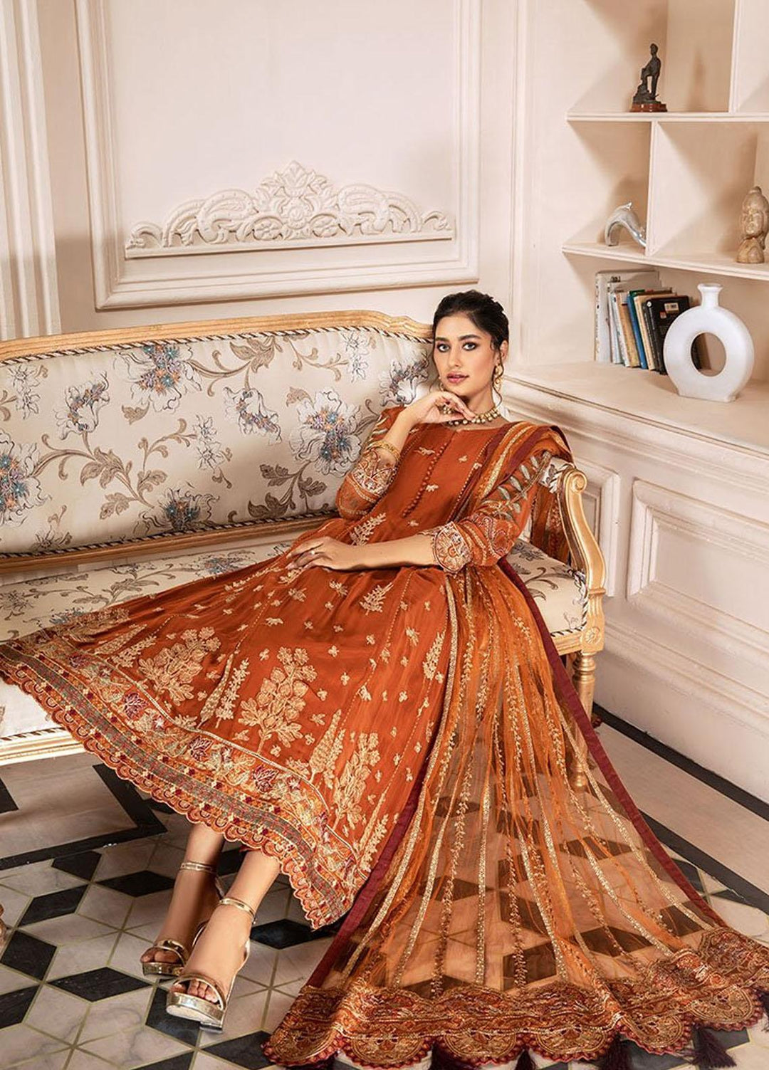 Xenia Formals Pret Embroidered Chiffon 3 Piece Suit RUYA XFR-21-271