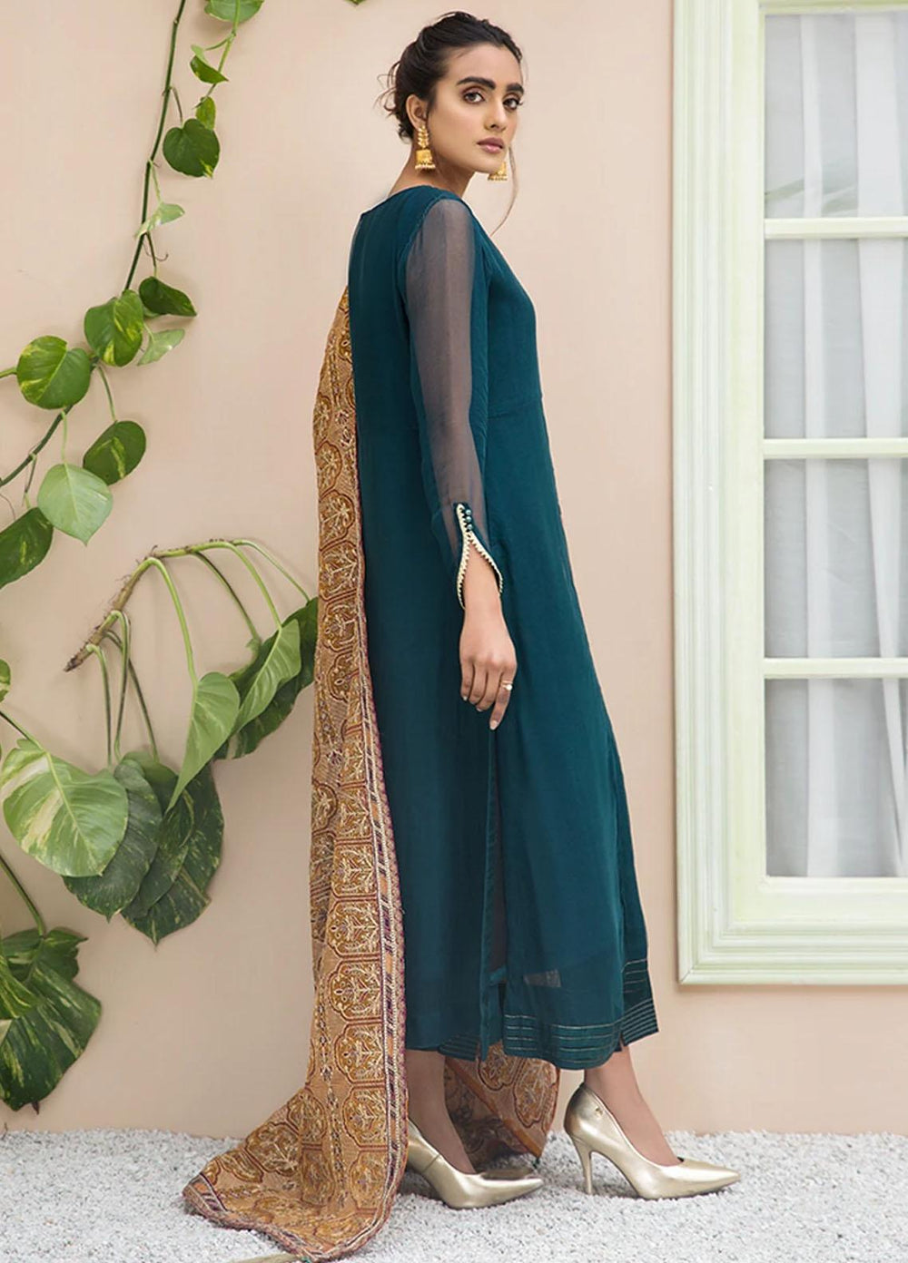 Xenia Formals Luxury Pret Embroidered Chiffon 3 Piece Dress TUSSAR XFR-20-201
