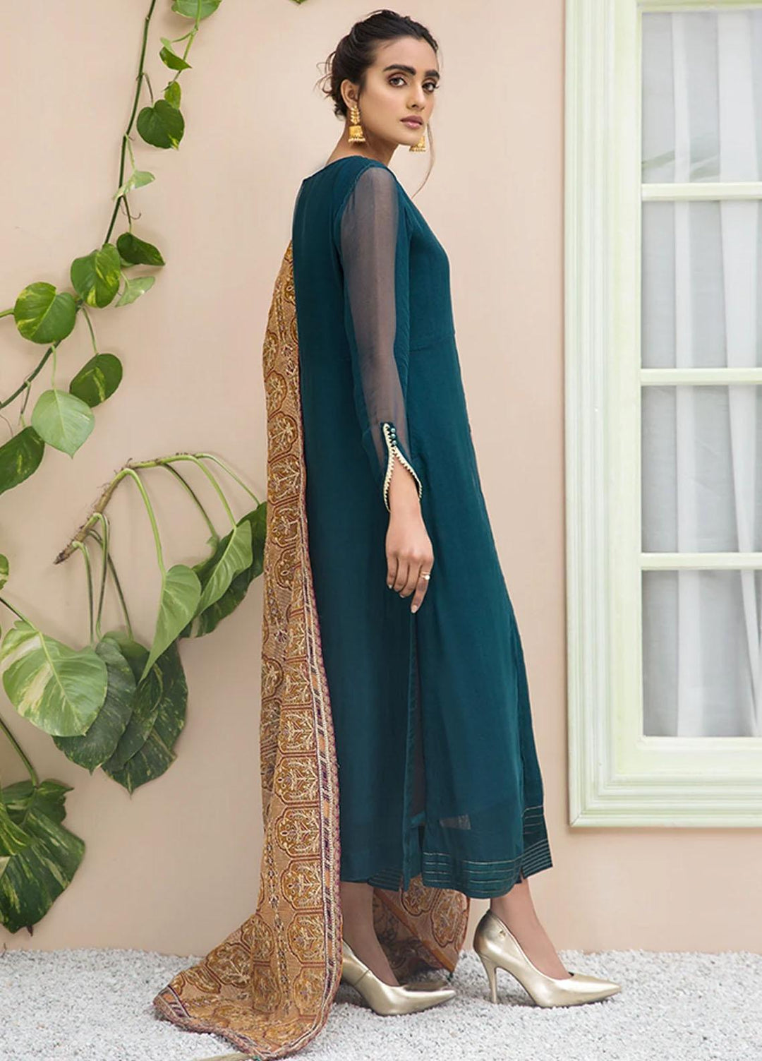 Xenia Formals Luxury Pret Embroidered Chiffon 3 Piece Dress TUSSAR XFR-20-201