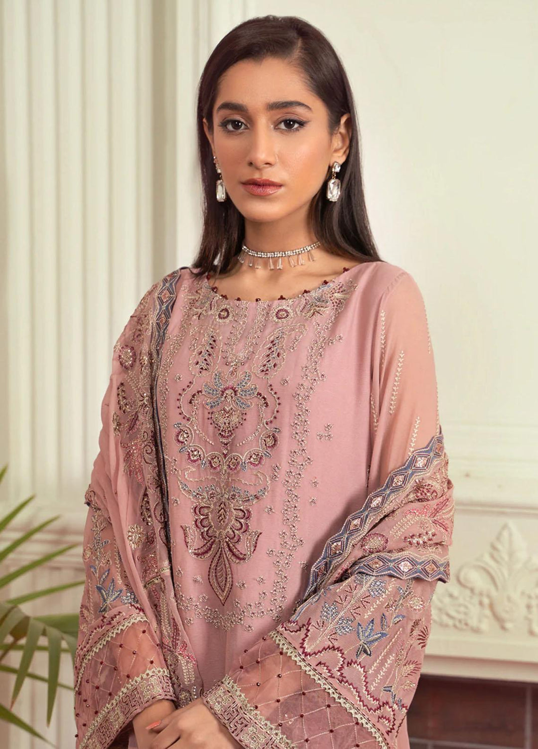 Xenia Formals Luxury Pret  Chiffon 3 Piece Dress XFR-22-406 SWABI