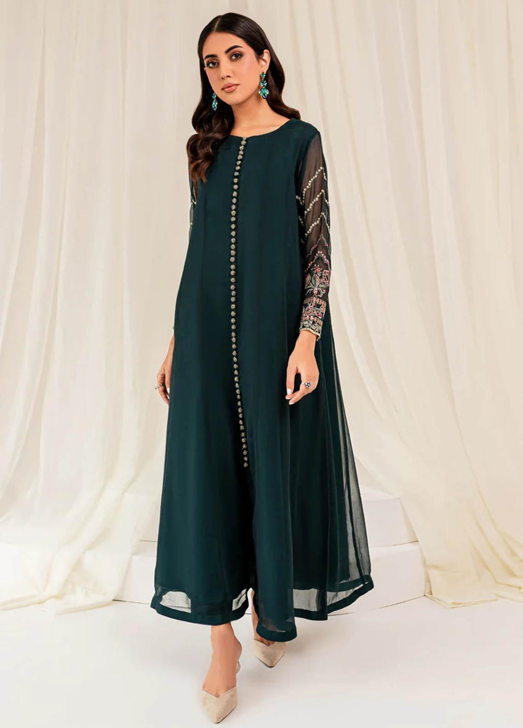 Xenia Formals Luxury Pret  Chiffon 3 Piece Dress Kanval