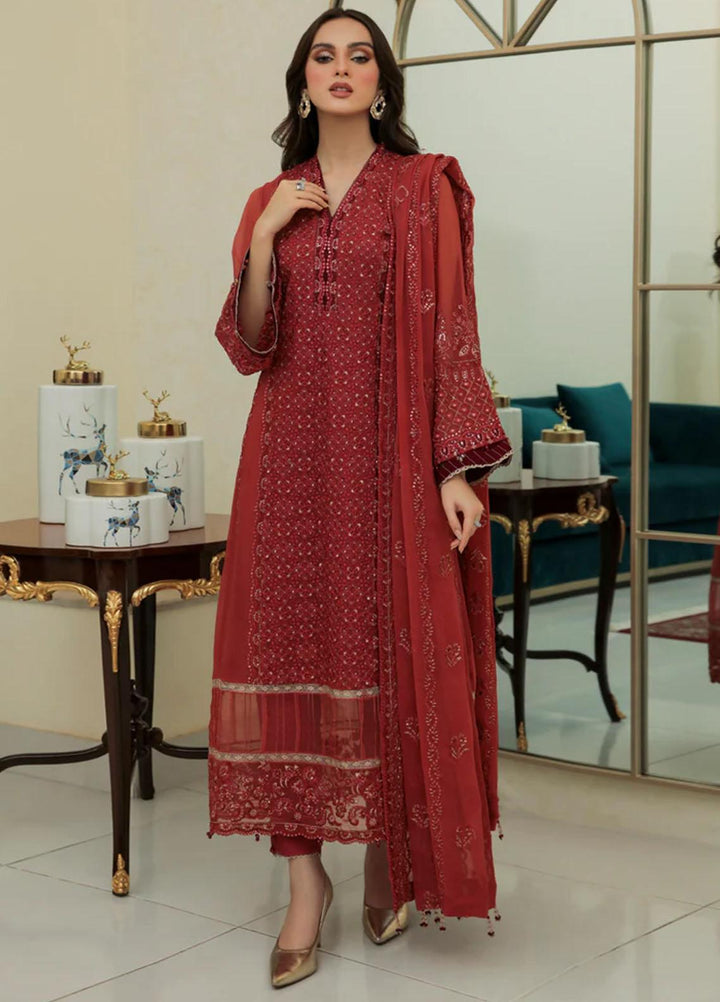Xenia Formals Luxury Pret  Chiffon 3 Piece Dress XFR-22-406 SWABI
