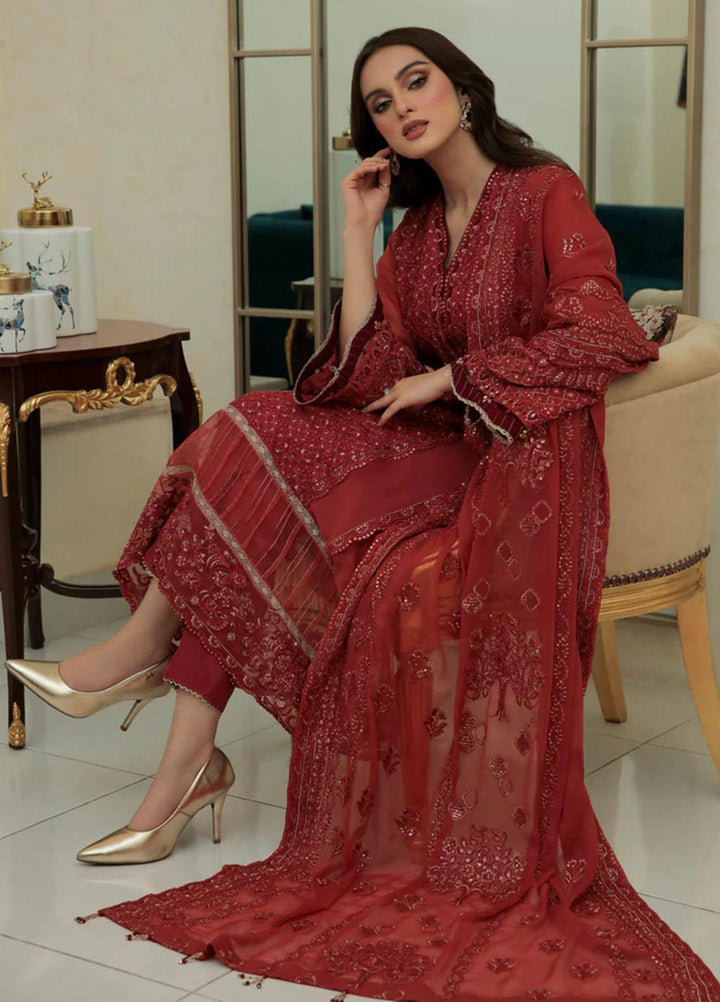 Xenia Formals Luxury Pret  Chiffon 3 Piece Dress XFR-22-406 SWABI