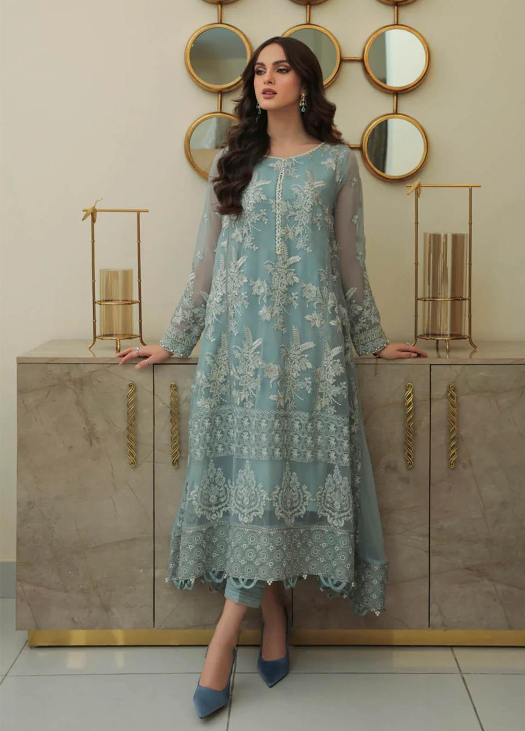 Xenia Formals Luxury Pret  Chiffon 2 Piece Dress KEFI XFR-22-413