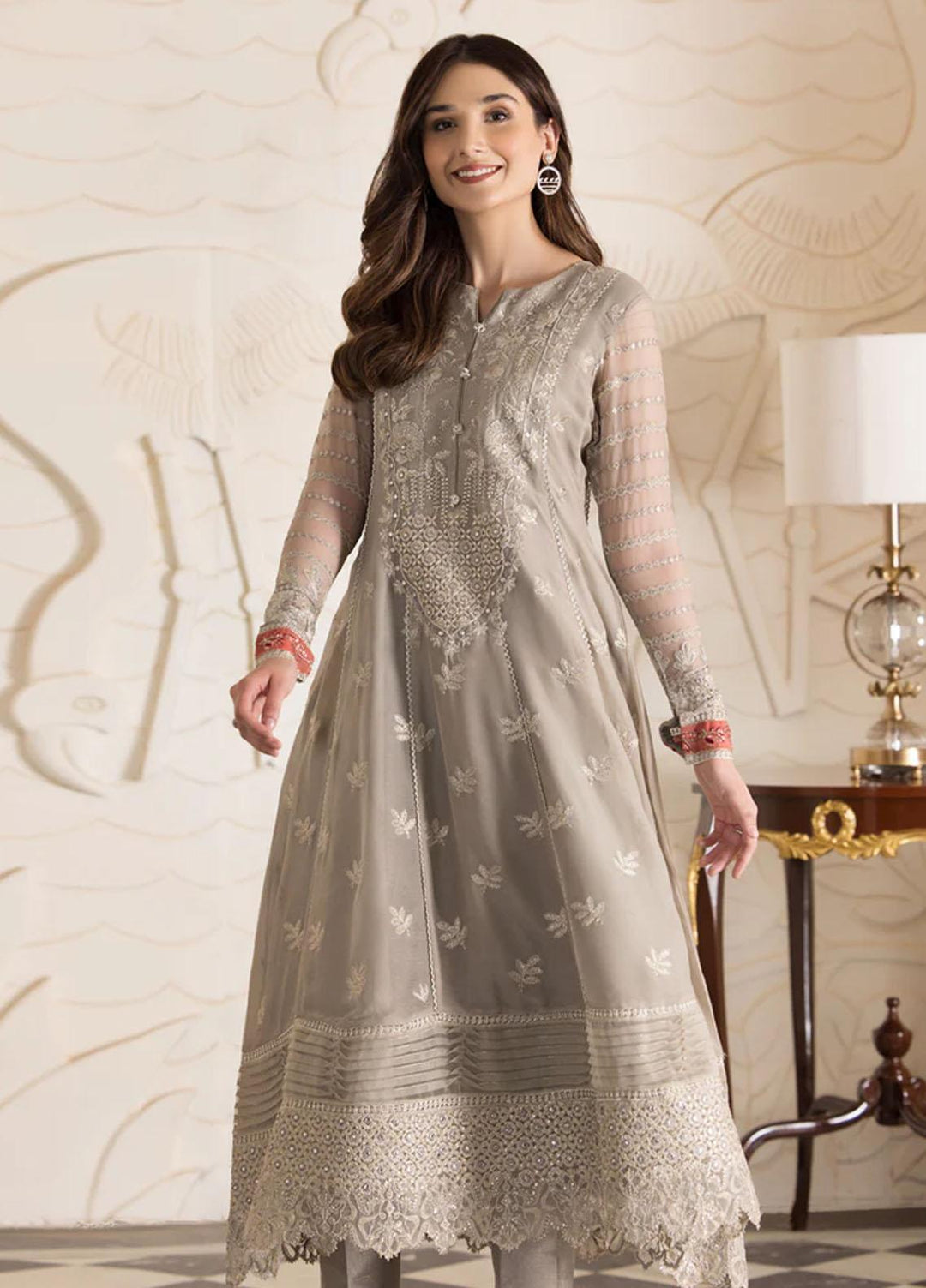 Xenia Formals Luxury Pret  Chiffon 3 Piece Dress XFR-22-419 ROSETTE