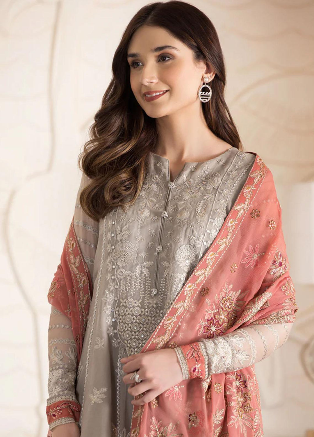 Xenia Formals Luxury Pret  Chiffon 3 Piece Dress XFR-22-419 ROSETTE