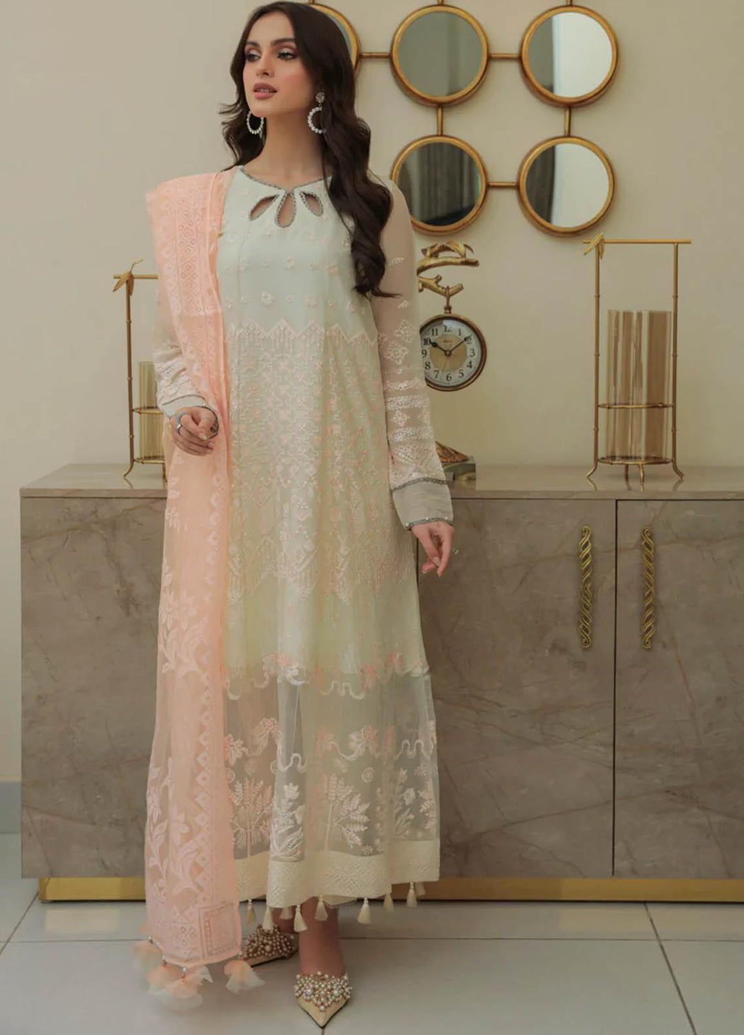 Xenia Formals Luxury Pret  Chiffon 3 Piece Dress AVERY XFR-22-415