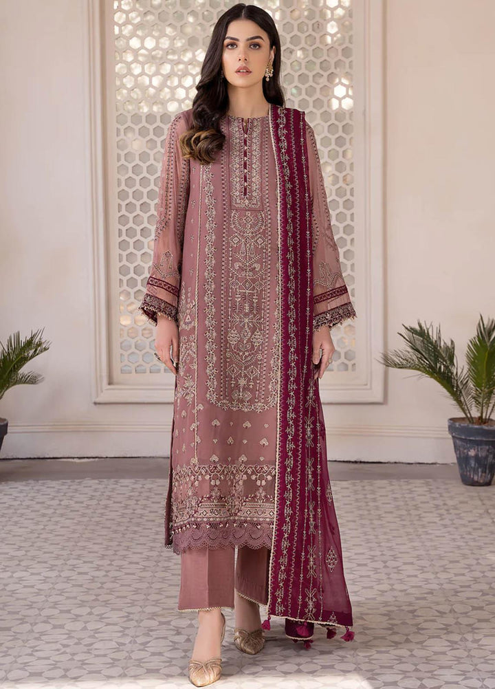 Xenia Formals Luxury Pret  Chiffon 3 Piece Dress Qausim