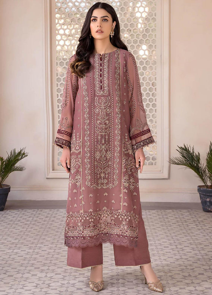 Xenia Formals Luxury Pret  Chiffon 3 Piece Dress Qausim