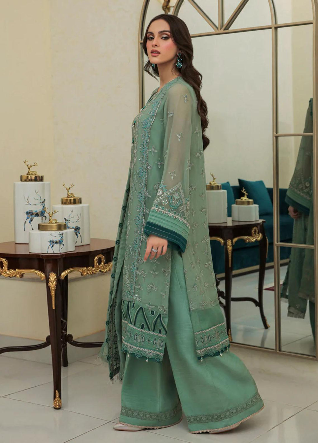 Xenia Formals Luxury Pret  Chiffon 3 Piece Dress XFR-22-405 MAISU