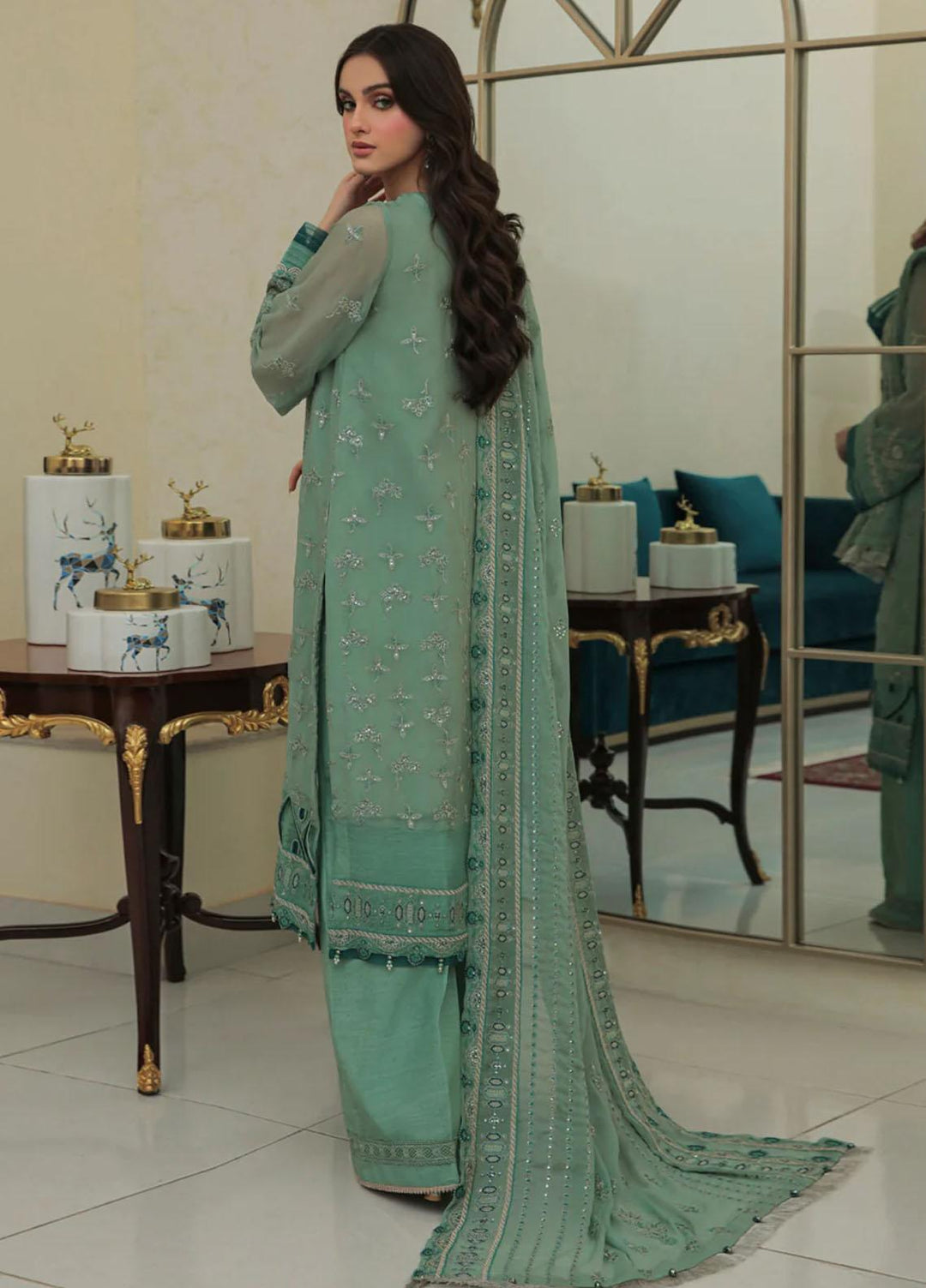 Xenia Formals Luxury Pret  Chiffon 3 Piece Dress XFR-22-405 MAISU