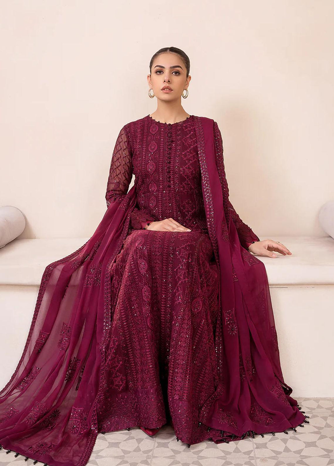 Xenia Formals Luxury Pret  Chiffon 3 Piece Dress XFR-23-456 SHANKARI