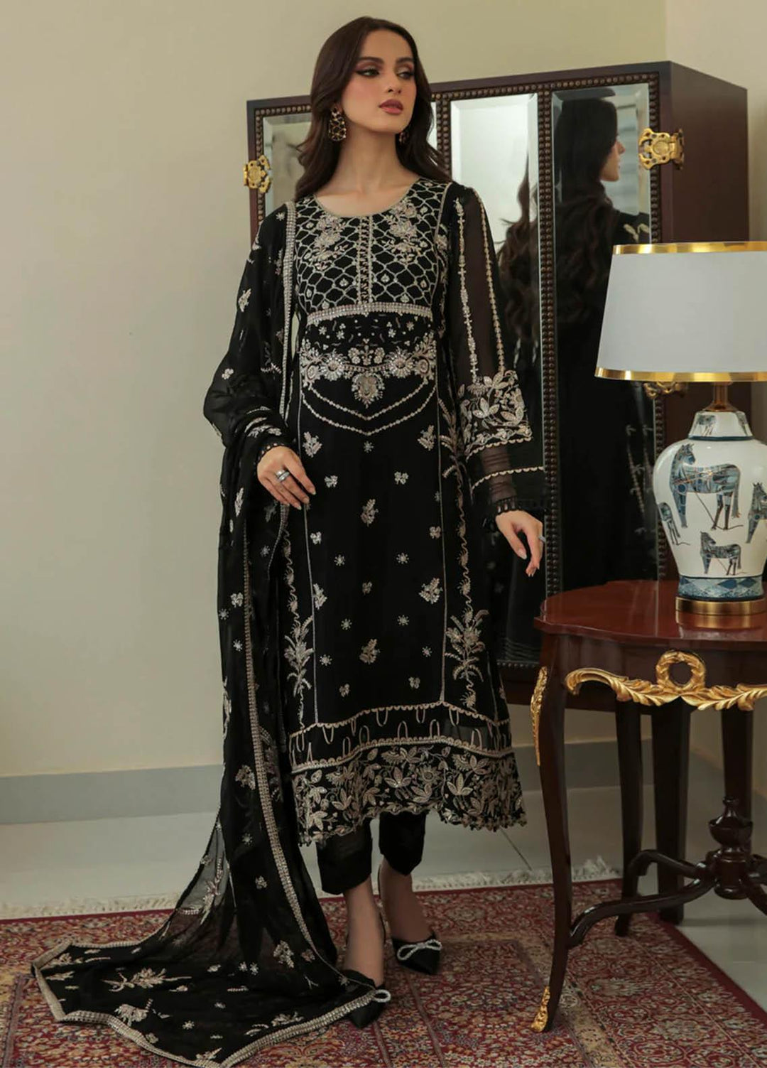 Xenia Formals Luxury Pret  Chiffon 3 Piece Dress GHAZAL XFR-22-409