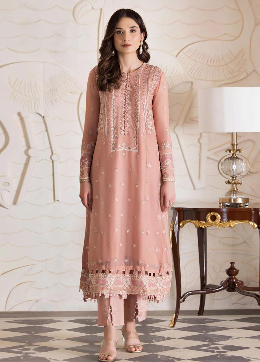 Xenia Formals Luxury Pret  Chiffon 3 Piece Dress BRIA XFR-22-417