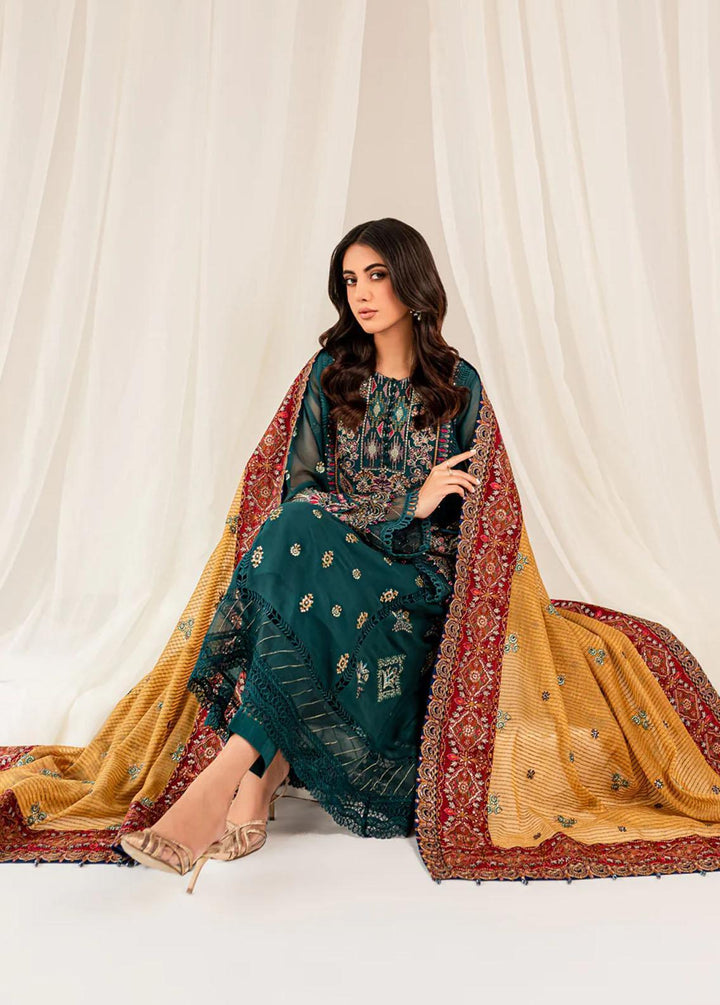 Xenia Formals Pret Embroidered Chiffon 3 Piece Suit Daneen
