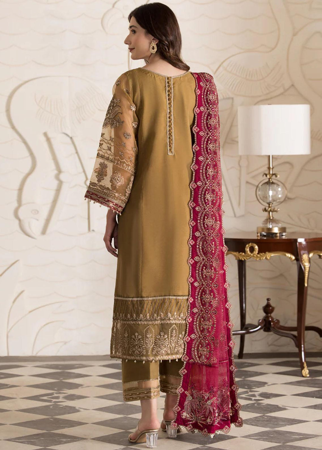 Xenia Formals Pret Embroidered Organza 3 Piece Suit XFR-22-418 RAYA