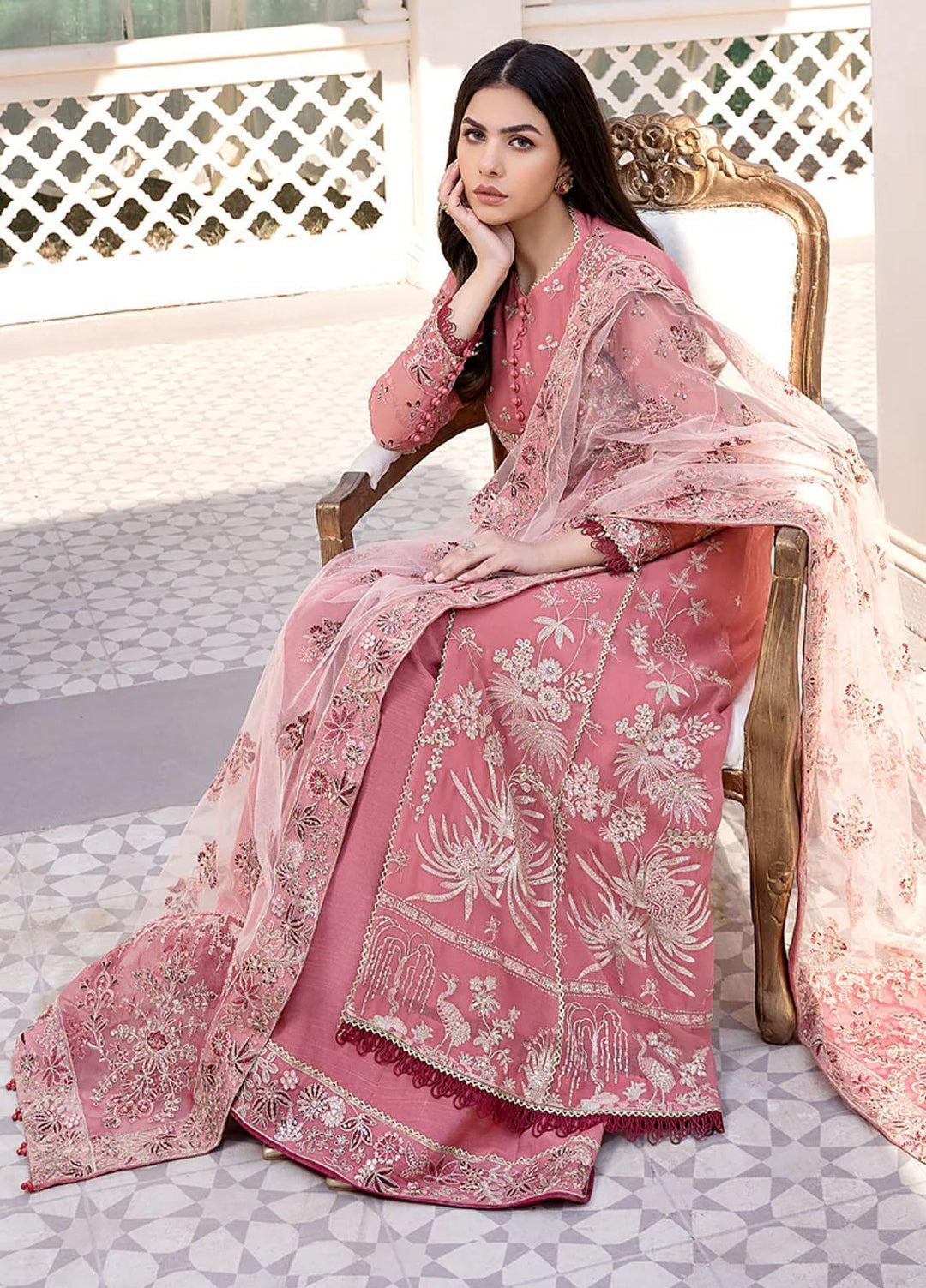 Xenia Formals Pret Embroidered Chiffon 3 Piece Suit XFR-23-450 Sanea