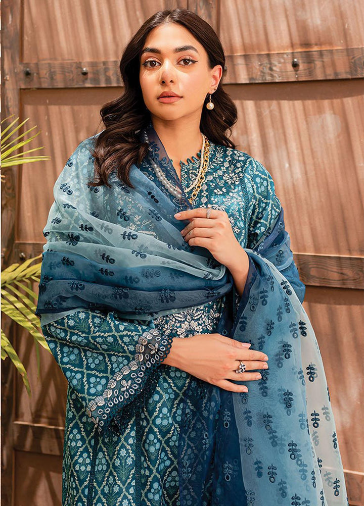 Xenia Formals Embroidered Lawn Suits Unstitched 3 Piece XE23SS D-03 Icaria - Summer Collection