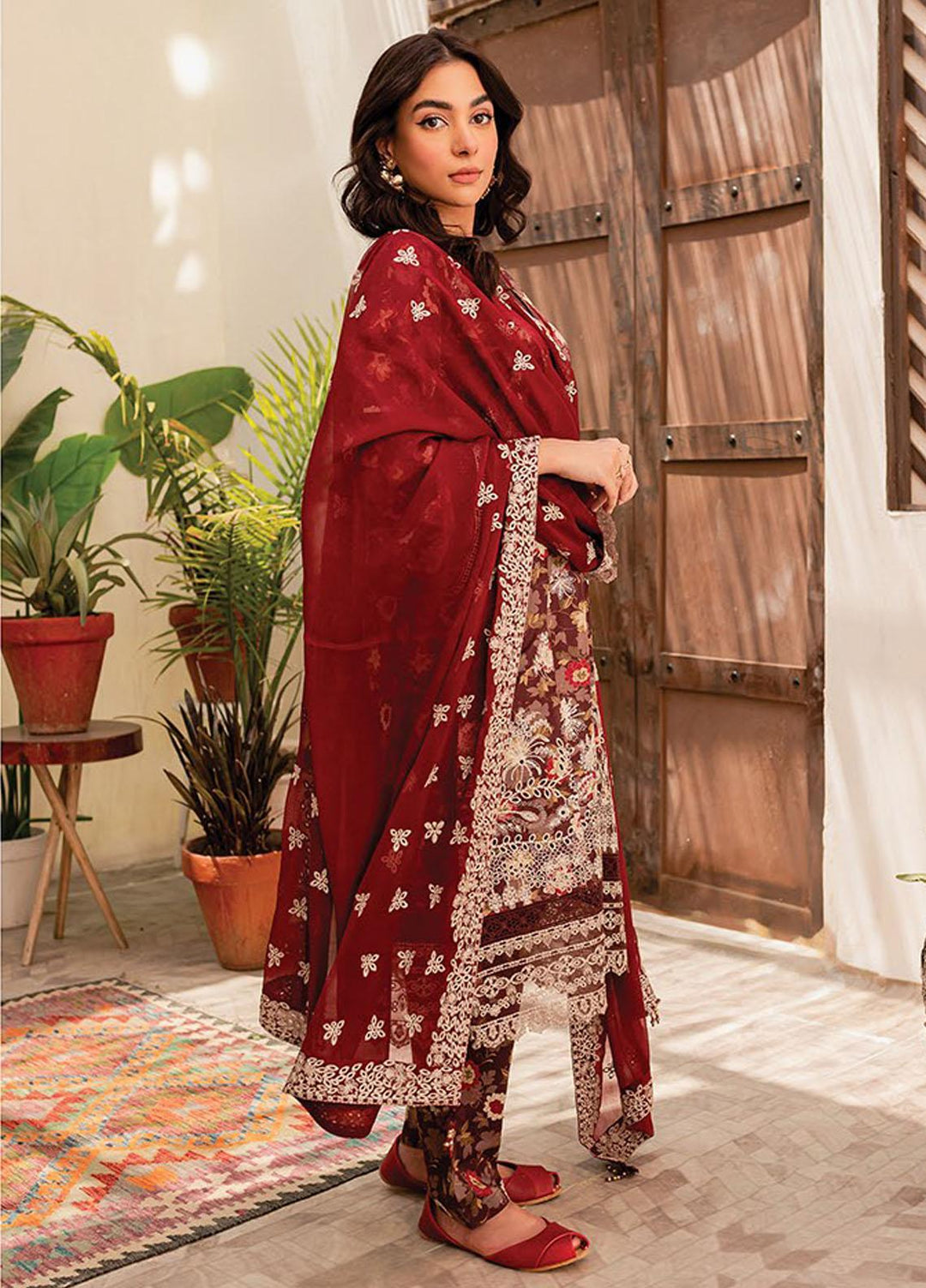 Xenia Formals Embroidered Lawn Suits Unstitched 3 Piece XE23SS D-06 Cortona - Summer Collection