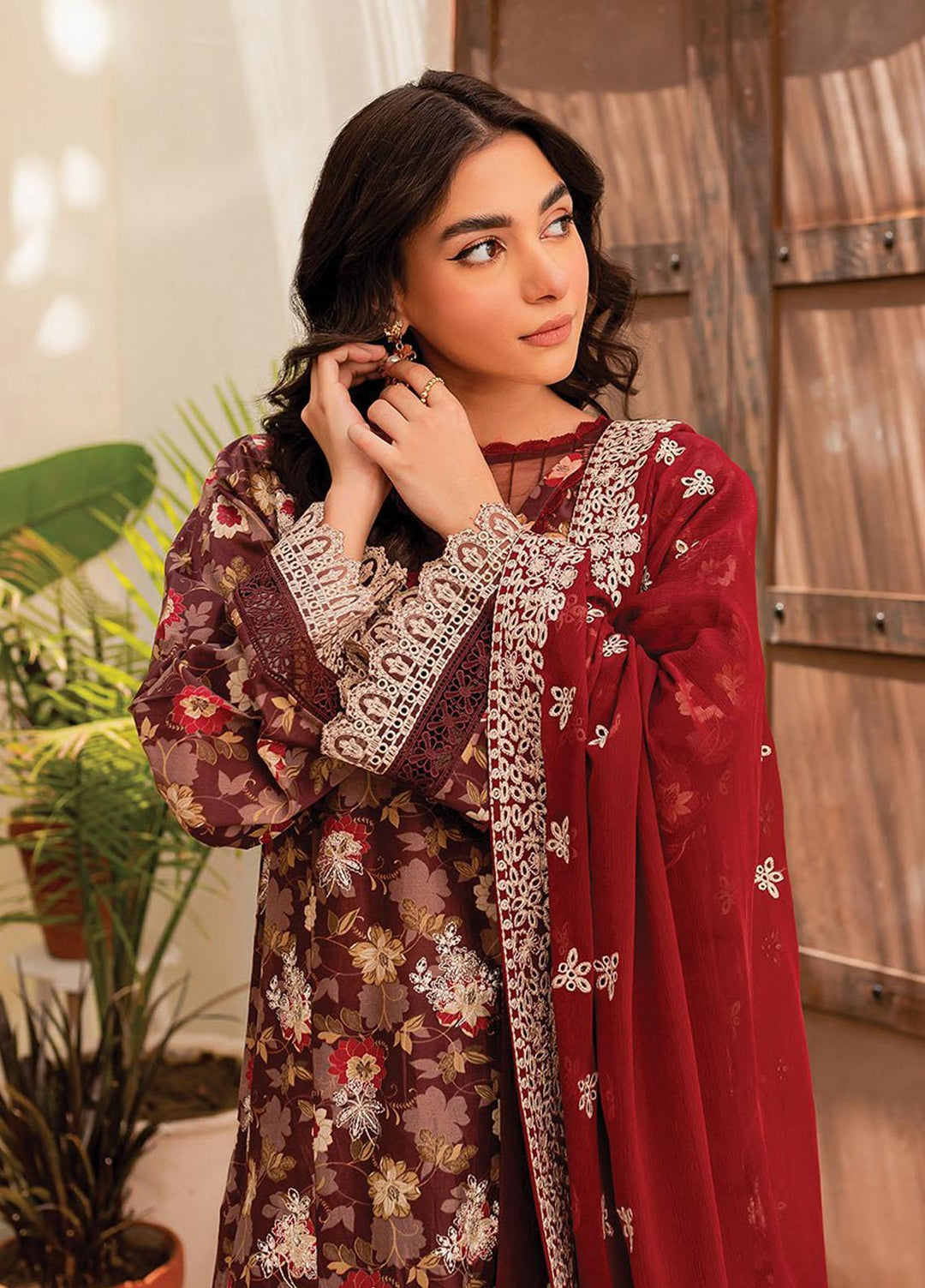 Xenia Formals Embroidered Lawn Suits Unstitched 3 Piece XE23SS D-06 Cortona - Summer Collection