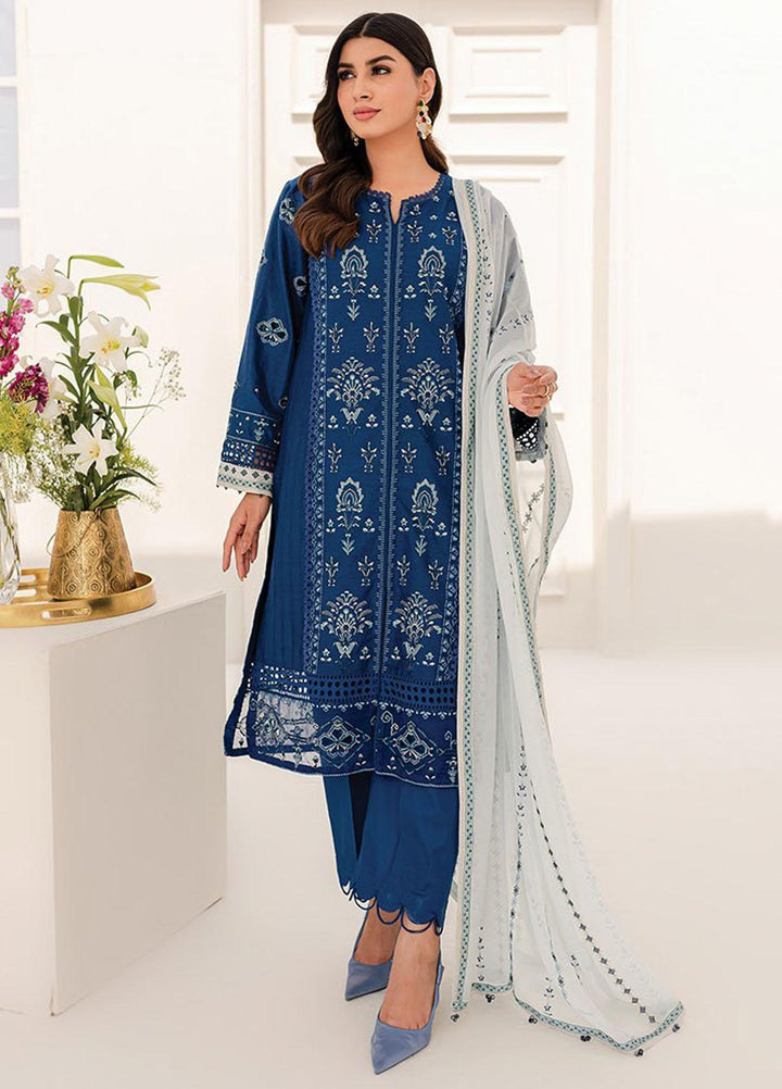 Xenia Formals Embroidered Lawn Suits Unstitched 3 Piece XE23SS D-09 Aaen - Summer Collection
