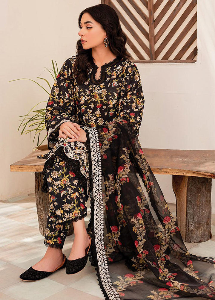 Xenia Formals Embroidered Lawn Suits Unstitched 3 Piece XE23SS D-12 Carda - Summer Collection