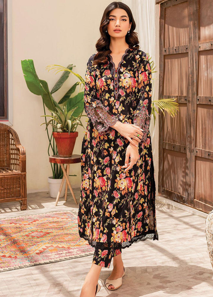 Xenia Formals Embroidered Lawn Suits Unstitched 3 Piece XE23SS-V2 D-02 Dancia - Summer Collection