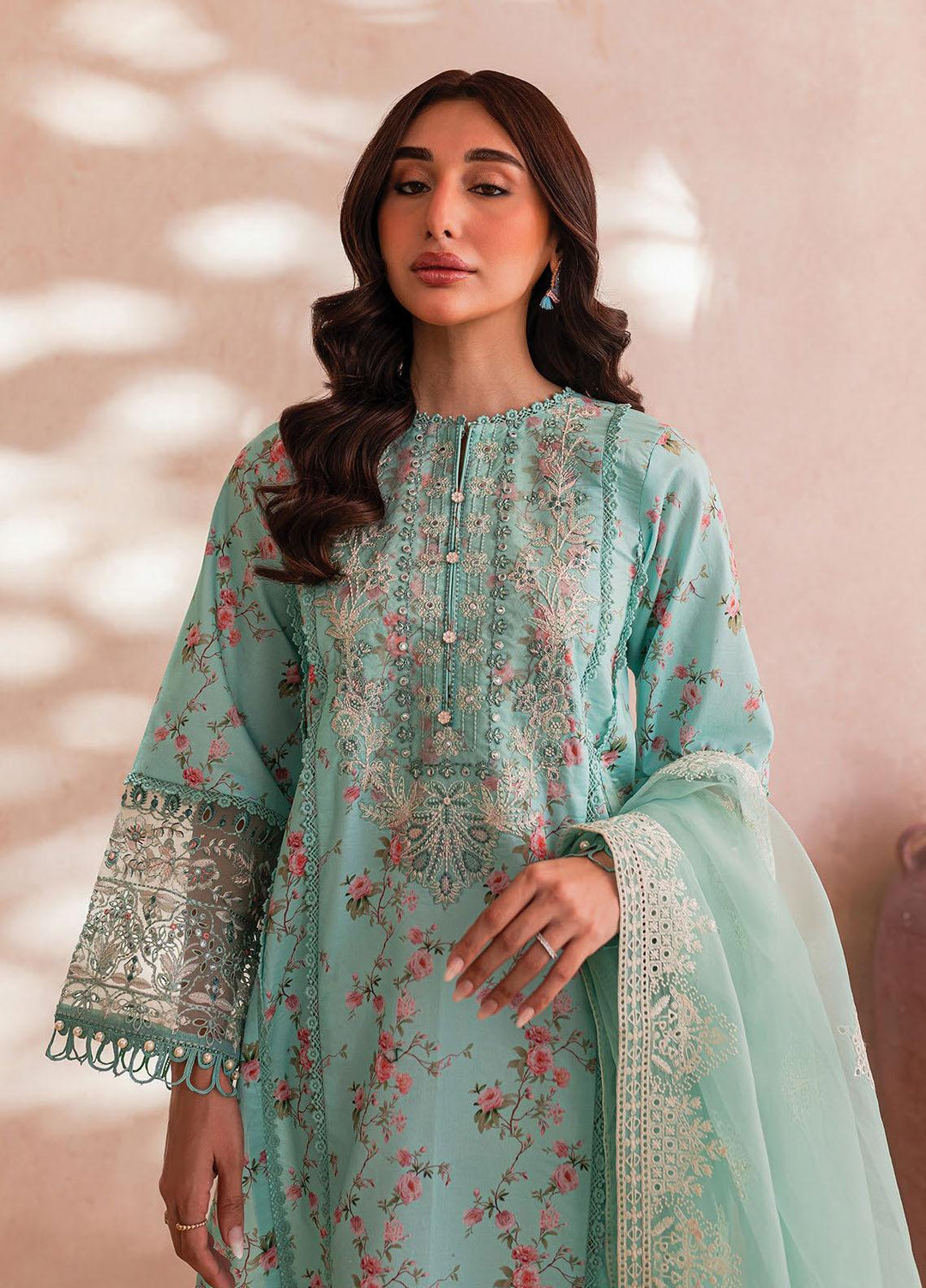 Xenia Formals Embroidered Lawn Suits Unstitched 3 Piece XE23SS-V2 D-03 Fallow - Summer Collection