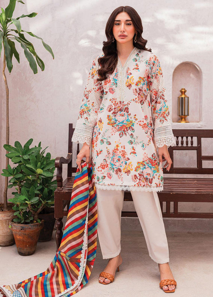 Xenia Formals Embroidered Lawn Suits Unstitched 3 Piece XE23SS-V2 D-04 Florin - Summer Collection