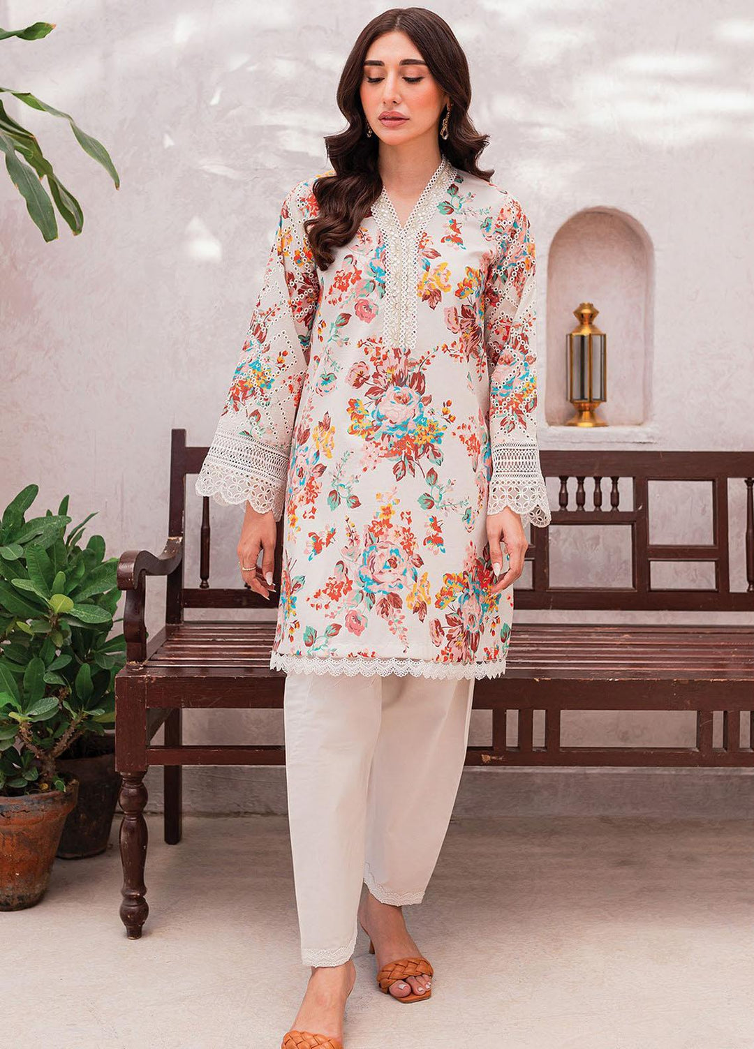Xenia Formals Embroidered Lawn Suits Unstitched 3 Piece XE23SS-V2 D-04 Florin - Summer Collection