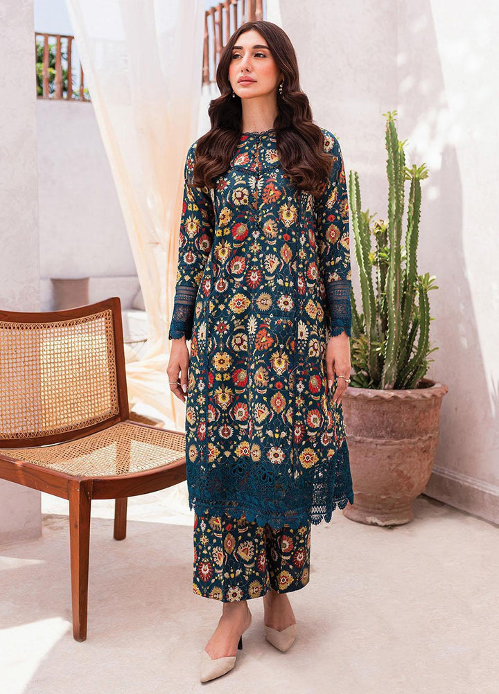 Xenia Formals Embroidered Lawn Suits Unstitched 3 Piece XE23SS-V2 D-07 Roisin - Summer Collection