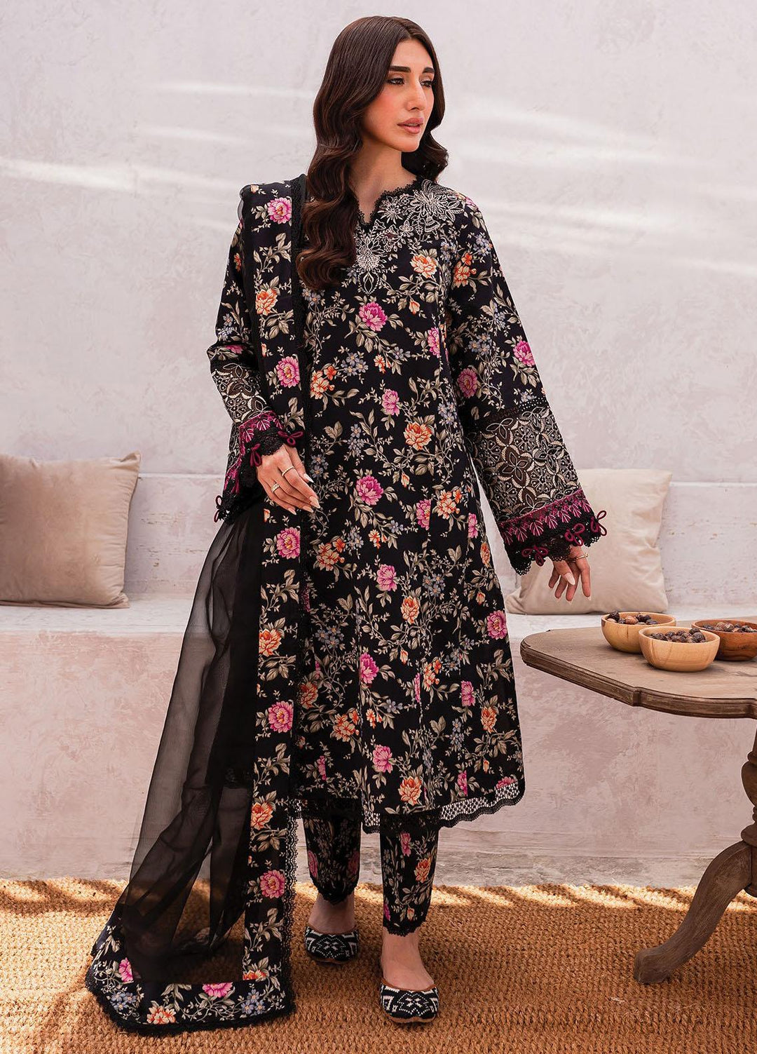 Xenia Formals Embroidered Lawn Suits Unstitched 3 Piece XE23SS-V2 D-09 Gnnea - Summer Collection