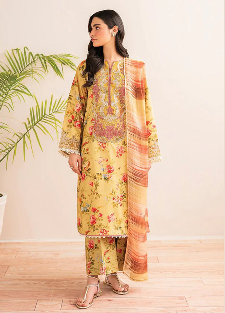 Xenia Printed Lawn Suits Unstitched 3 Piece XE25PL D-02 Briar - Summer Collection