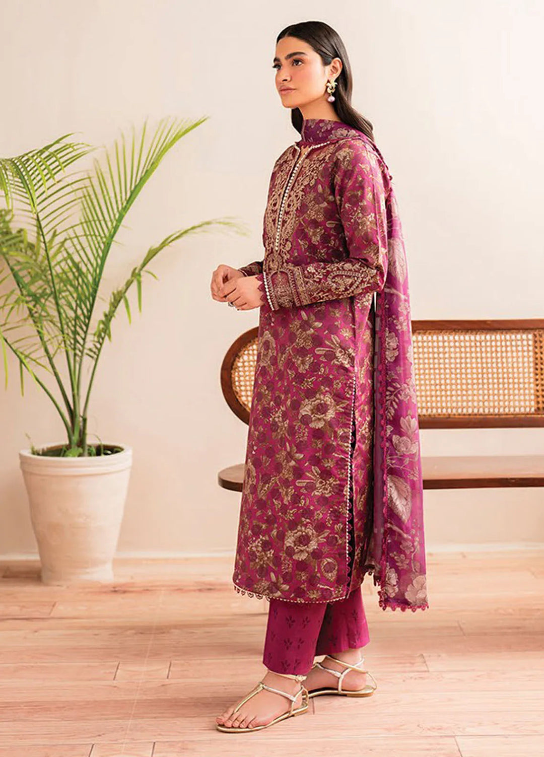 Xenia Printed Lawn Suits Unstitched 3 Piece XE25PL D-03 Noah - Summer Collection