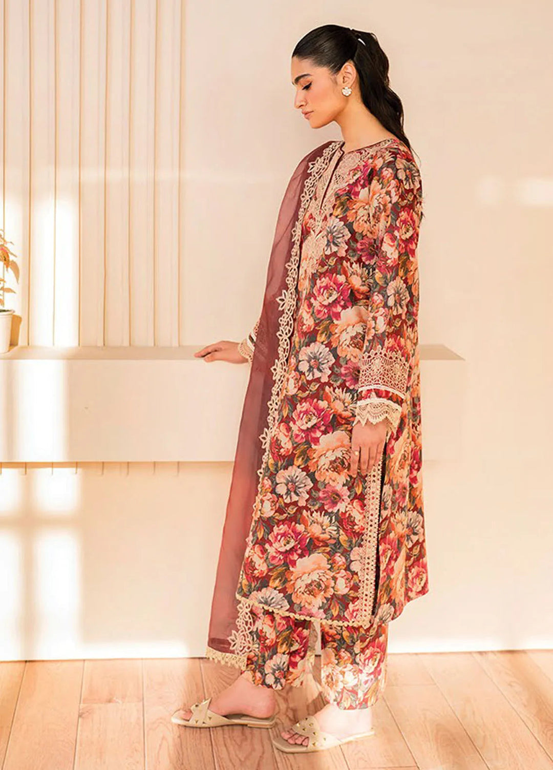 Xenia Printed Lawn Suits Unstitched 3 Piece XE25PL D-05 Jace - Summer Collection