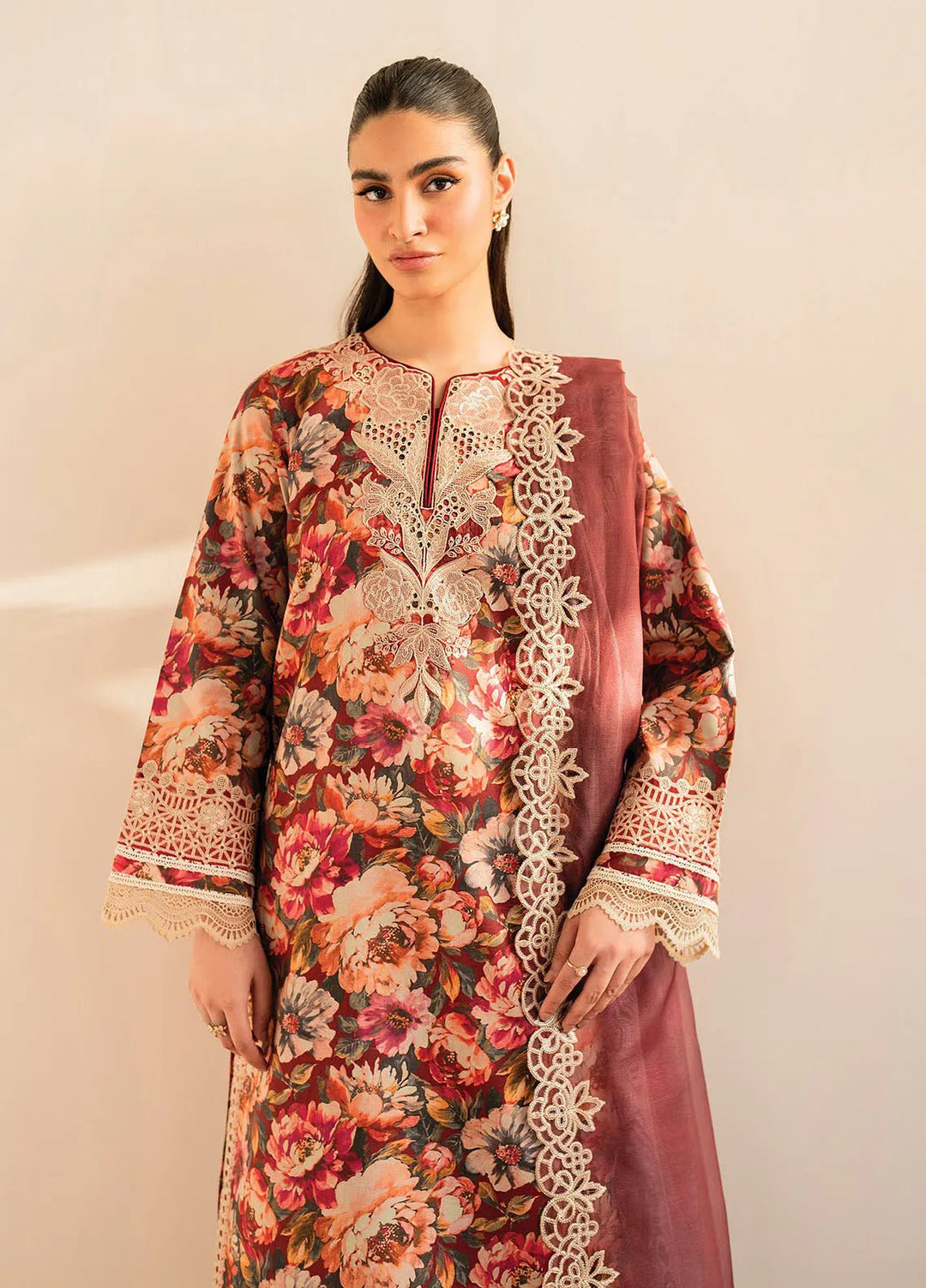 Xenia Printed Lawn Suits Unstitched 3 Piece XE25PL D-05 Jace - Summer Collection