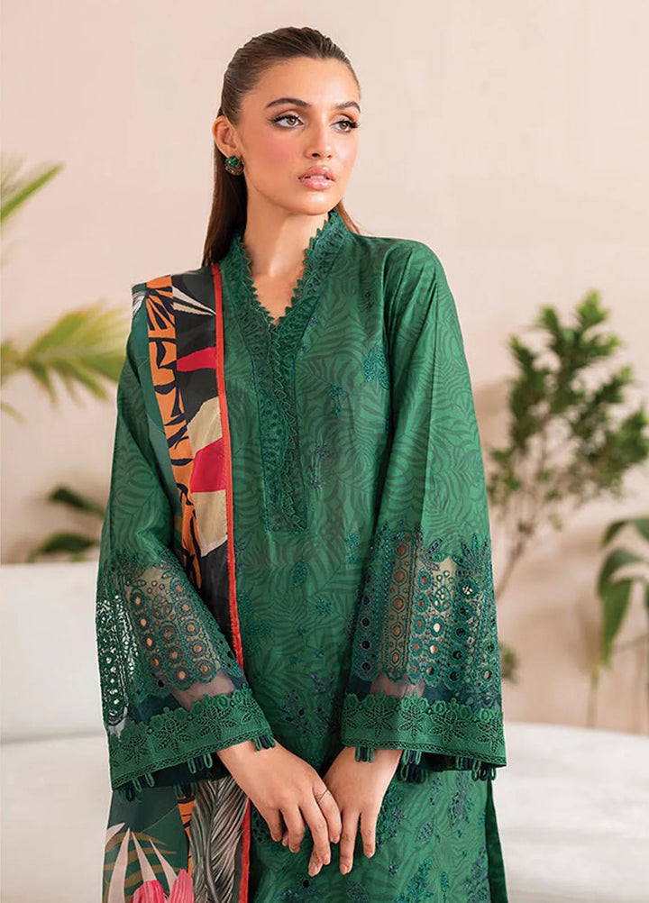 Xenia Printed Lawn Suits Unstitched 3 Piece XE25PL D-07 Beth - Summer Collection