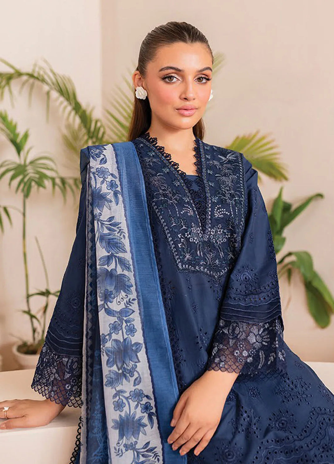 Xenia Printed Lawn Suits Unstitched 3 Piece XE25PL D-08 Brira - Summer Collection