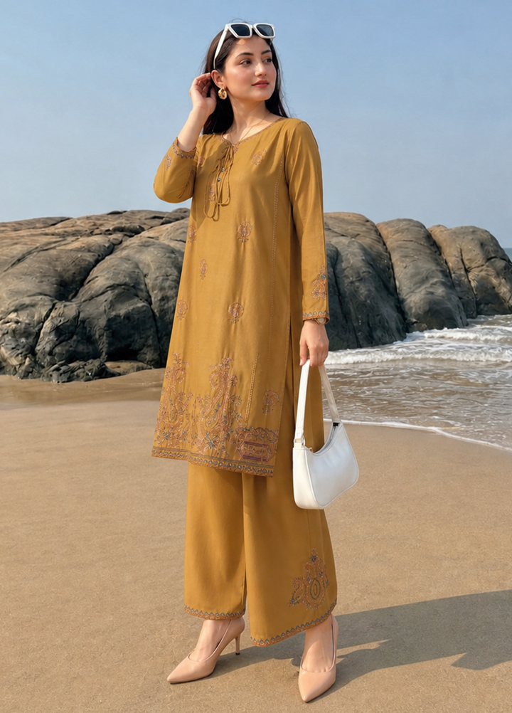 Bold N Slay by HZ Textiles Women RTW Embroidered Cotton Co Ords Sets HZ26PBS Cse-2P-2602 - Casual Collection