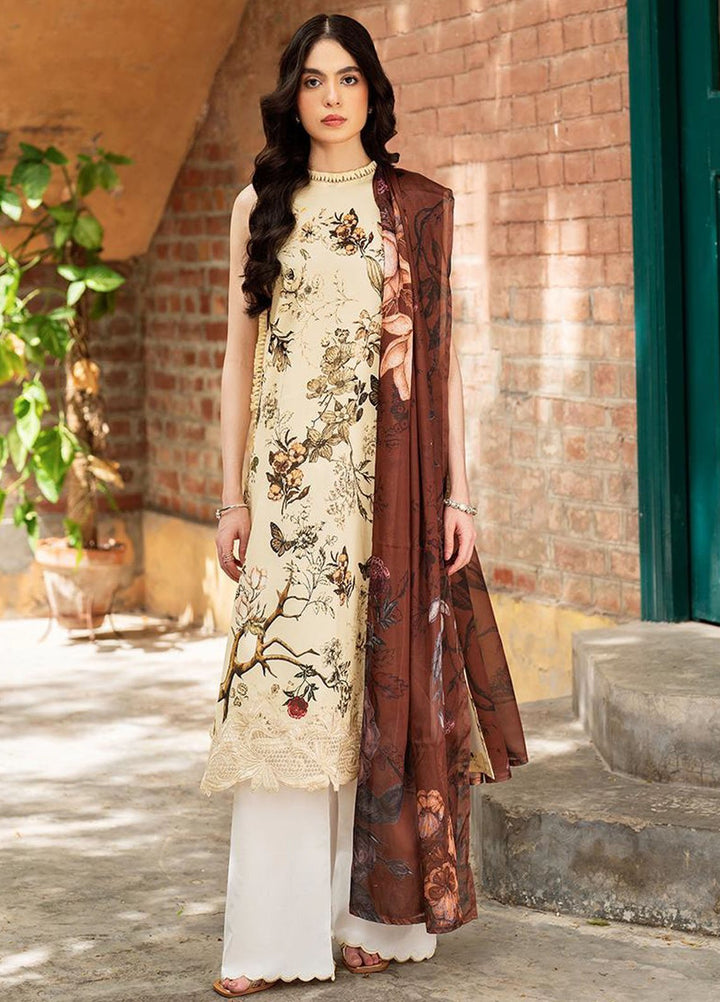 Yakin by Asifa Nabeel Embroidered Lawn Suits Unstitched 3 Piece AN25YL D-01 Meadow Bloom - Summer Collection