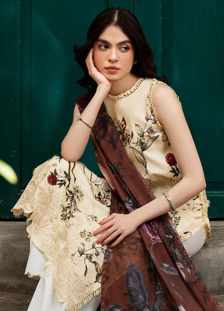 Yakin by Asifa Nabeel Embroidered Lawn Suits Unstitched 3 Piece AN25YL D-01 Meadow Bloom - Summer Collection